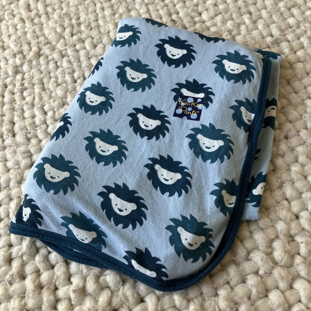 Kickee Pants Bamboo Blue Baby Toddler Blanket Viscose Bamboo Lion